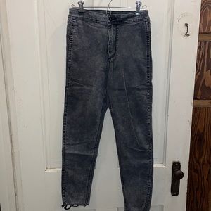 H&M High waisted flared ankle cut jeans